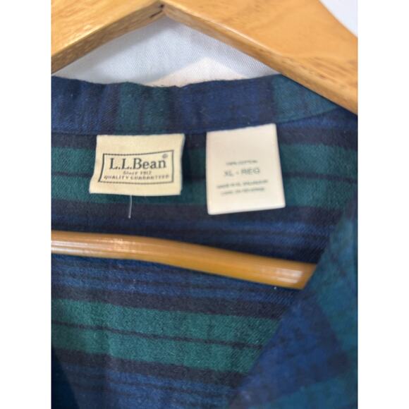 LL Bean Pajama Scotch Plaid Flannel 2 Piece Pajama Set Sz XL Loungewear - Picture 4 of 10